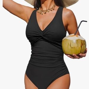 Elegant Black One-Piece Swimsuit